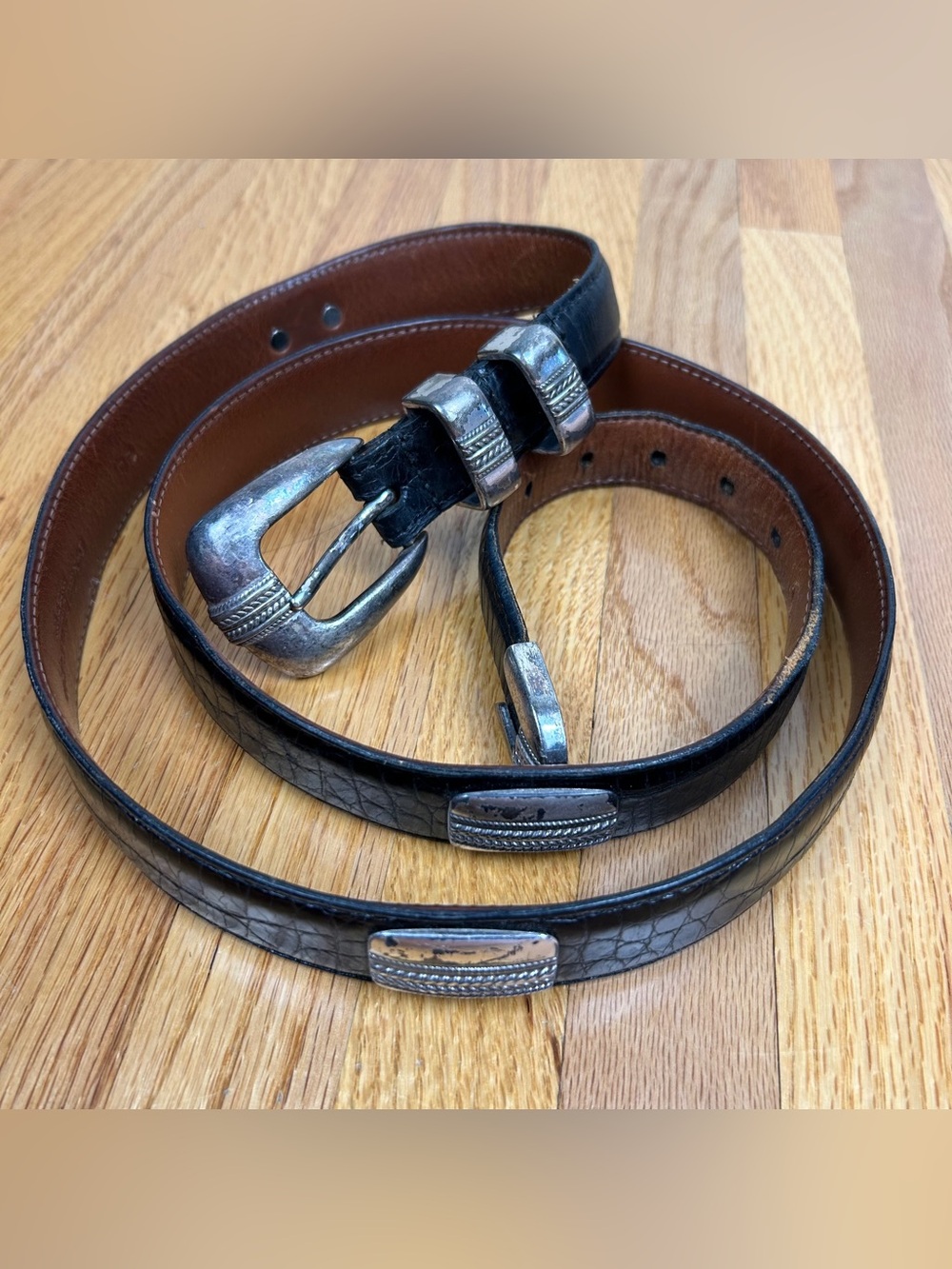 Vintage Jos A Bank Leather‎ Western Belt